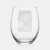 Boheemse Zomer Tafelbeeld Wijnglas Zonder Voet (Achterkant)