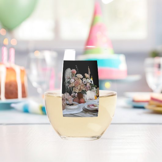 Boheemse Zomer Tafelbeeld Wijnglas Zonder Voet (Insitu (Verjaardag))