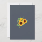 Boheemse Zonnebloem Bloemige Bruiloft Kaart (Achterkant)