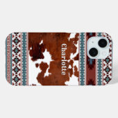 Boheemse Zuid-Westerne Koeienhuid Cowgirl Stijl Case-Mate iPhone Case (Achterkant (horizontaal))