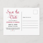 Bohem Chic Bourgogne Marsala Floral Bewaar de datu Aankondigingskaart (Achterkant)