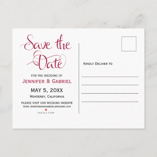 Bohem Chic Bourgogne Marsala Floral Bewaar de datu Aankondigingskaart (Achterkant)