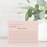 Bohemain Earth Colors Wedding Advice & Well Wishes<br><div class="desc">Eenvoudige en schone boho terracotta bruiloft advieskaarten.</div>