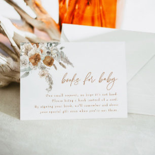 BOHEME Boho Terracotta Bloemenboeken voor Baby Kaa Kaart