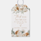 BOHEME Earthy Terracotta Floral Hartelijk dank Cadeaulabel (Voorkant)