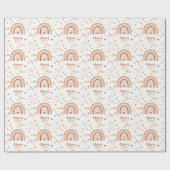 Boheme regenboog - 1 jaar Meisje Cadeaupapier (Vlak)