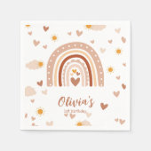 Boheme regenboog - 1 jaar Meisje Servet (Voorkant)