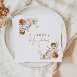 BOHEME Terracotta Floral Bohemian Baby shower Servet