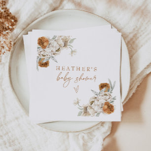 BOHEME Terracotta Floral Bohemian Baby shower Servet