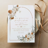 BOHEME Terracotta Floral Boho Arch Afstuderen Kaart