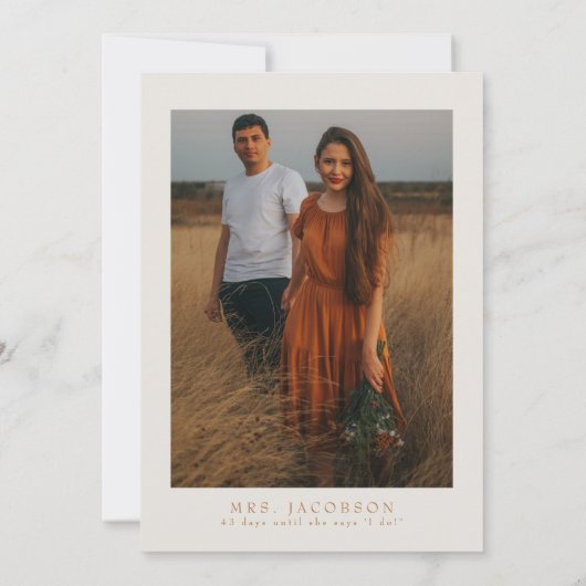 BOHEME Terracotta Floral Boho Arch Vrijgezellenfee Kaart (Achterkant)