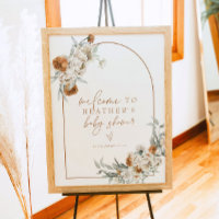 BOHEME Terracotta Floral Boho Baby shower Welkom