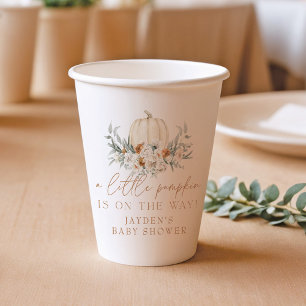 BOHEME Terracotta Floral Pumpkin Baby shower Papieren Bekers