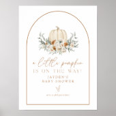 BOHEME Terracotta Pompoen Baby shower Welkom Poster (Voorkant)