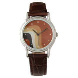 Bohemen Abstract 70 s Groovy Oranje Hippie Horloge