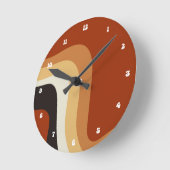  Bohemen Abstract 70 s Groovy Oranje Hippie Ronde Klok (Hoek)