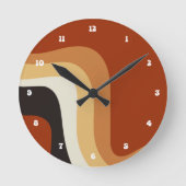  Bohemen Abstract 70 s Groovy Oranje Hippie Ronde Klok (Voorkant)