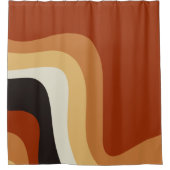  Bohemen Abstract 70s Groovy Burnt Sinaasappel Douchegordijn (Voorkant)