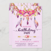 Bohemen American Indian Dream Catcher Birthday Kaart (Voorkant / Achterkant)