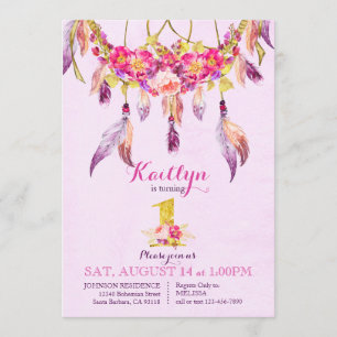 Bohemen American Indian Dream Catcher Birthday Kaart