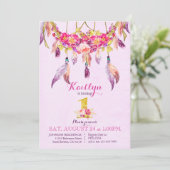 Bohemen American Indian Dream Catcher Birthday Kaart (Staand voorkant)