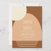 Bohemen Arch & Shapes Geometrical Wedding Kaart (Voorkant)