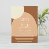 Bohemen Arch & Shapes Geometrical Wedding Kaart (Staand voorkant)