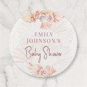 Bohemen Baby shower Pampas Grass Neutral Sprinkle Bedankjes Labels (Voorkant)