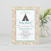 Bohemen Baby shower voor pasteien en pijlen Kaart (Staand voorkant)