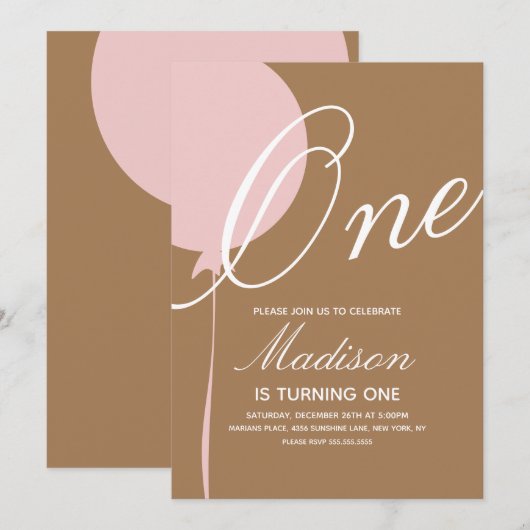 Bohemen ballon: een feest kaart (Voorkant / Achterkant)