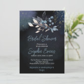 Bohemen blauwe bosbessen en groen blauw Vrijgezell Kaart (Staand voorkant)