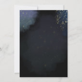 Bohemen blauwe bosbessen en groen blauw Vrijgezell Kaart (Achterkant)