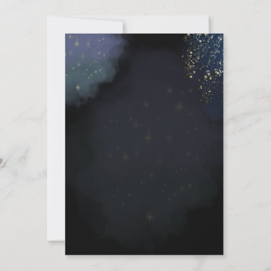 Bohemen blauwe bosbessen en groen blauw Vrijgezell Kaart (Achterkant)