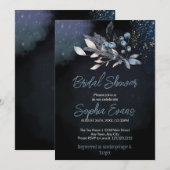 Bohemen blauwe bosbessen en groen blauw Vrijgezell Kaart (Voorkant / Achterkant)