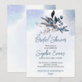 Bohemen blauwe bosbessen en groen blauw Vrijgezell Kaart (Voorkant / Achterkant)