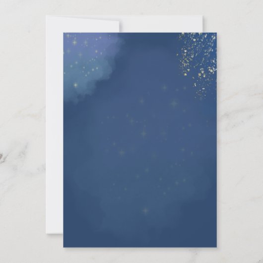 Bohemen blauwe bosbessen en groen blauw Vrijgezell Kaart (Achterkant)