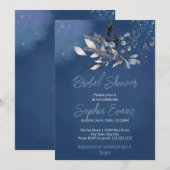 Bohemen blauwe bosbessen en groen blauw Vrijgezell Kaart (Voorkant / Achterkant)