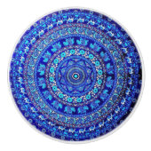 Bohemen blauwe deurknop keramische knop (Voorkant)