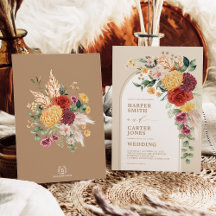  Bohemen bloemen Rustic Pampas Wedding