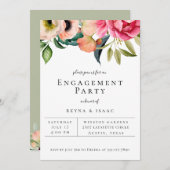 Bohemen Blooms Engagement Party Aankondiging (Voorkant / Achterkant)