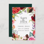 Bohemen Blooms sparen de datum Aankondiging (Voorkant / Achterkant)