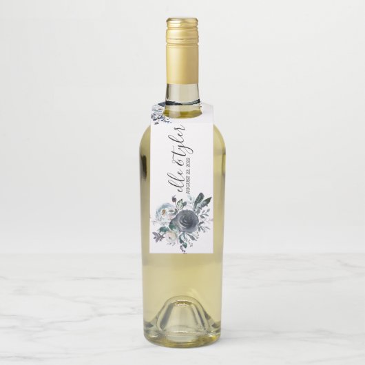 Bohemen Blue Wine Label Fles Hanger Label (Op fles)