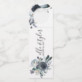 Bohemen Blue Wine Label Fles Hanger Label (Voorkant)