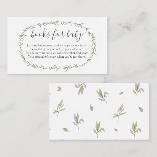 Bohemen Boek In plaats van boeken voor baby invoeg Informatiekaartje (Voorkant / Achterkant)