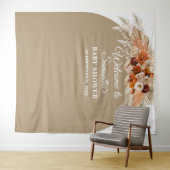 Bohemen bootst oranje schokkend baby shower in bra wandkleed (In Situ (horizontaal))