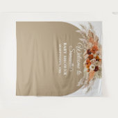 Bohemen bootst oranje schokkend baby shower in bra wandkleed (Voorkant (horizontaal))