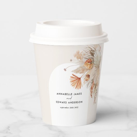bohemen - bruiloft met pampas papieren bekers (Achterkant)