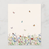 Bohemen Butterfly & Floral Budget Baby shower (Achterkant)