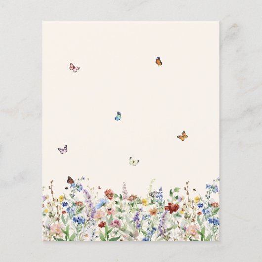 Bohemen Butterfly & Floral Budget Baby shower (Achterkant)