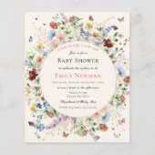 Bohemen Butterfly & Floral Budget Baby shower (Voorkant)